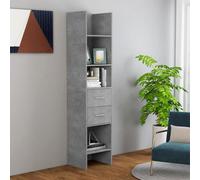 Berkfield Book Cabinet Concrete Grey 40X35X180 Cm Engineered Wood