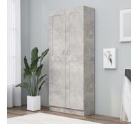 Berkfield Book Cabinet Concrete Grey 82.5X30.5X185.5 Cm Engineered Wood