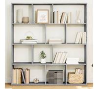 Berkfield Book Cabinet Grey Sonoma 132X29X141.5 Cm Engineered Wood