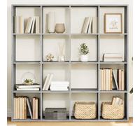 Berkfield Book Cabinet Grey Sonoma 137.5X29X137.5 Cm Engineered Wood
