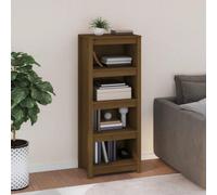 Berkfield Book Cabinet Honey Brown 50X35X125.5 Cm Solid Wood Pine