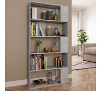 Berkfield Book Cabinet/room Divider Concrete Grey 80X24X159 Cm Engineered Wood