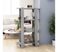 Berkfield Book Cabinet/room Divider Grey Sonoma 80X30X123.5 Cm