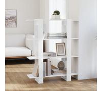 Berkfield Book Cabinet/room Divider High Gloss White 100X30X123.5 Cm