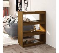 Berkfield Book Cabinet/room Divider Honey Brown 80X35X103 Cm Solid Pinewood