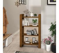 Berkfield Book Cabinet/room Divider Honey Brown 80X35X125 Cm Solid Wood