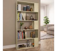 Berkfield Book Cabinet/room Divider Sonoma Oak 80X24X159 Cm Engineered Wood