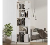 Berkfield Book Cabinet/room Divider White 51X25X163.5 Cm Solid Wood Pine