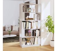 Berkfield Book Cabinet/room Divider White 80X25X163.5 Cm Solid Wood Pine