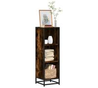 Berkfield Book Cabinet Smoked Oak 33.5X33X107.5 Cm Engineered Wood