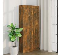 Berkfield Book Cabinet Smoked Oak 82.5X30.5X185.5 Cm Engineered Wood