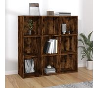 Berkfield Book Cabinet Smoked Oak 98X30X98 Cm
