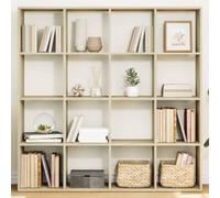 Berkfield Book Cabinet Sonoma Oak 137.5X29X137.5 Cm Engineered Wood