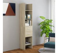 Berkfield Book Cabinet Sonoma Oak 40X35X180 Cm Engineered Wood