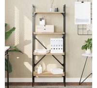 Berkfield Bookcase 4-Tier Sonoma Oak 56X31.5X138.5 Cm Engineered Wood