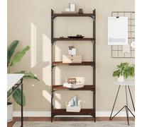 Berkfield Bookcase 5-Tier Brown Oak 60X30X154 Cm Engineered Wood