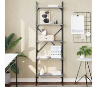 Berkfield Bookcase 5-Tier Grey Sonoma 56X31.5X174 Cm Engineered Wood