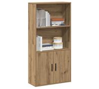 Berkfield Bookcase Artisan Oak 60X24X120 Cm Engineered Wood