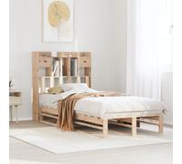 Berkfield Bookcase Bed Without Mattress 90X200 Cm Solid Wood Pine