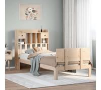 Berkfield Bookcase Bed Without Mattress 90X200Cm Solid Wood Pine