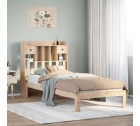 Berkfield Bookcase Bed Without Mattress 90X200Cm Solid Wood Pine