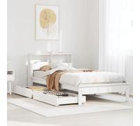 Berkfield Bookcase Bed Without Mattress White 75X190 Cm Small Single Solid Wood Pine