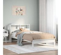 Berkfield Bookcase Bed Without Mattress White 90X200 Cm Solid Wood Pine