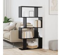 Berkfield Bookcase Black Oak 70 X 24 X 129 Cm Engineered Wood
