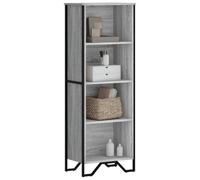Berkfield Bookcase Grey Sonoma 50X31X137.5 Cm Engineered Wood