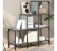 Berkfield Bookcase Grey Sonoma 92X30X102 Cm Engineered Wood And Metal
