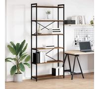 Berkfield Bookcase Old Wood 80 X 30 X 188 Cm Engineered Wood