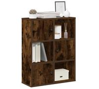 Berkfield Bookcase Smoked Oak 60X24X76.5 Cm Engineered Wood