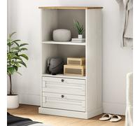 Berkfield Bookcase Vigo White 60X35X114.5 Cm Solid Wood Pine