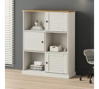 Berkfield Bookcase Vigo White 90X35X114.5 Cm Solid Wood Pine