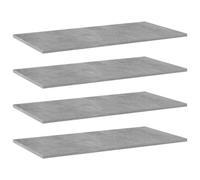 Berkfield Bookshelf Boards 4 Pcs Concrete Grey 80X40X1.5 Cm Engineered Wood