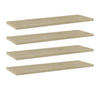 Berkfield Bookshelf Boards 4 Pcs Sonoma Oak 60X20X1.5 Cm Engineered Wood