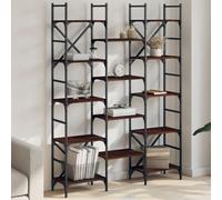 Berkfield Bookshelf Brown Oak 127.5X28.5X172.5 Cm Engineered Wood