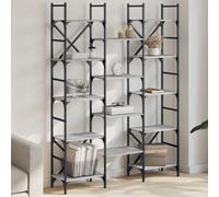 Berkfield Bookshelf Grey Sonoma 127.5X28.5X172.5 Cm Engineered Wood