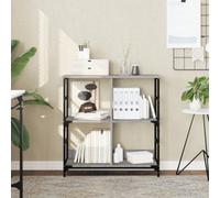 Berkfield Bookshelf Grey Sonoma 78.5X33X82 Cm Engineered Wood
