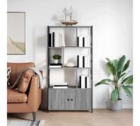 Berkfield Bookshelf Grey Sonoma 80 X 30 X 155.5 Cm Engineered Wood