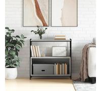 Berkfield Bookshelf Grey Sonoma 80X30X78.5 Cm Engineered Wood And Iron