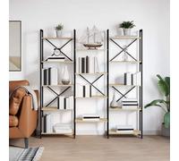 Berkfield Bookshelf Sonoma Oak 156 X 25 X 167.5 Cm Engineered Wood