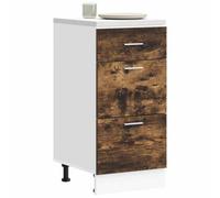 Berkfield Bottom Cabinet Lyon Smoked Oak 40X46X81.5 Cm Engineered Wood