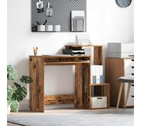 Berkfield Brown Computer Desk Old Wood Engineered Wood Medium Storage