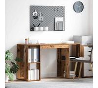 Berkfield Brown Writing Desk Old Wood Solid Reclaimed Wood Standard