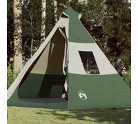 Berkfield Camping Tent Tipi 7-Person Green Waterproof