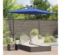 Berkfield Cantilever Banana Parasol Blue 294 X 200 X 254 Cm