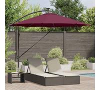 Berkfield Cantilever Banana Parasol Bordeaux Red 294 X 294 X 248 Cm