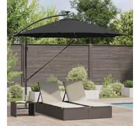 Berkfield Cantilever Banana Parasol With Lock Black 294 X 294 X 248 Cm