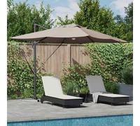Berkfield Cantilever Roma Parasol Taupe, Black 352 X 251 X 265 Cm